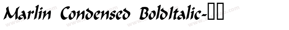 Marlin Condensed BoldItalic字体转换